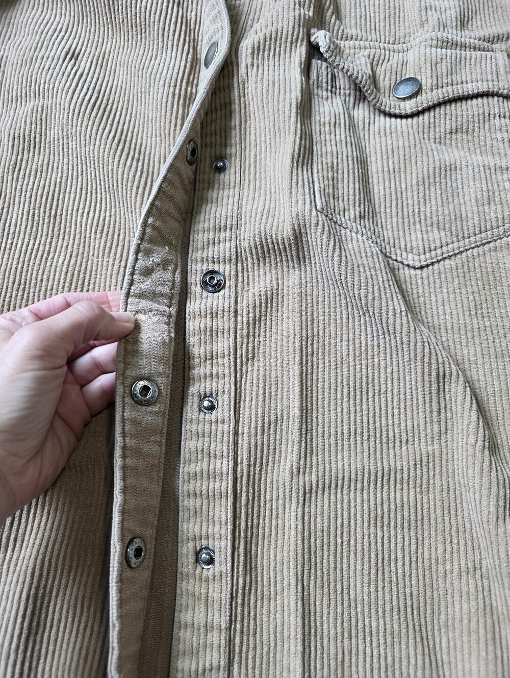 Bohme Corduroy Snap Shirt Jacket in Camel - Picture 5 of 9